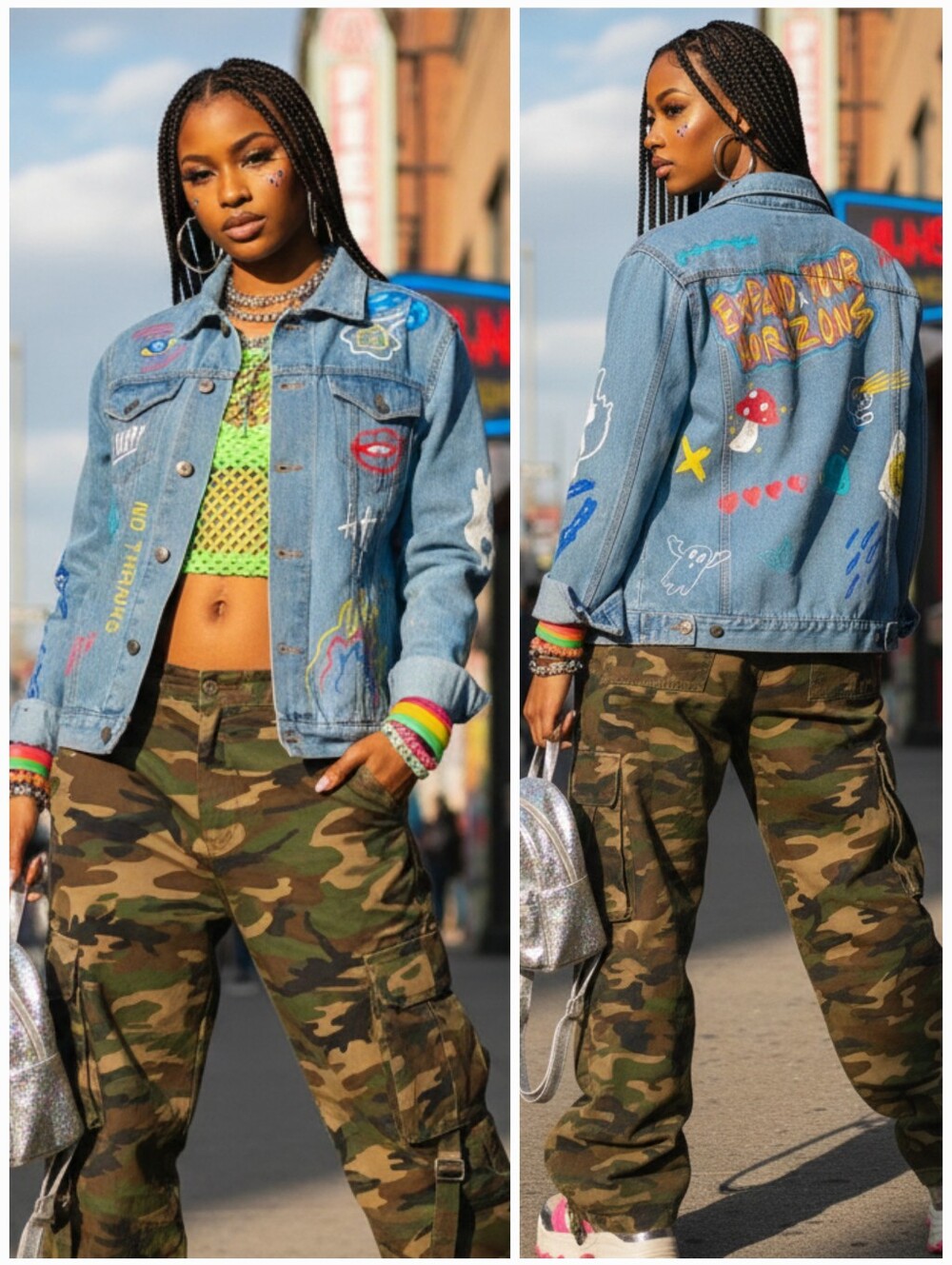 Brooklyn Clothing M 90s Y2K Grunge Indie Sleeze Streetwear Unisex Jean Jacket